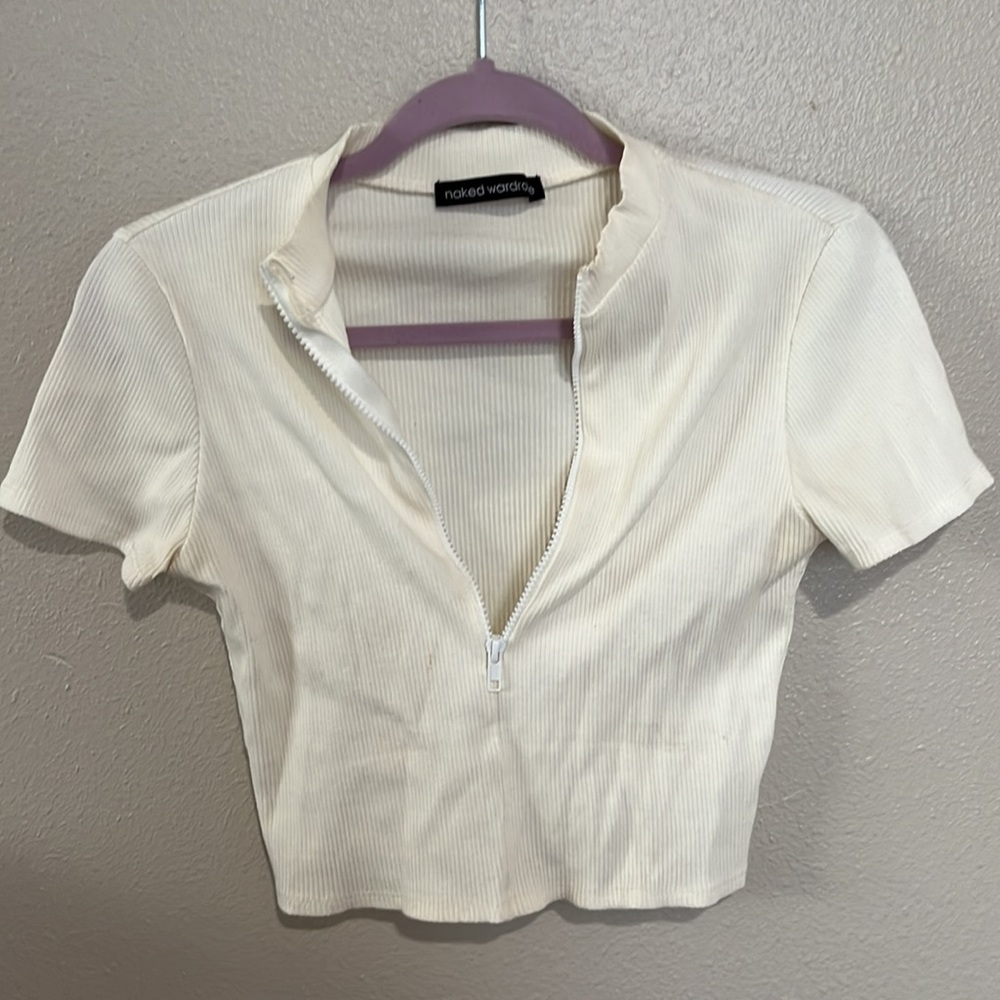 Crop Cream Top - Picture 2 of 2